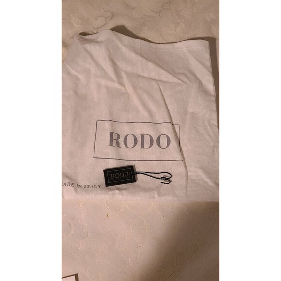 VINTAGE RODO Italy Black Satin Evening Clutch Rhinestone Crystal Clasp Minaudier - Picture 11 of 16